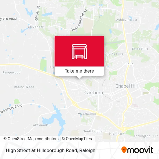 High Street at Hillsborough Road map