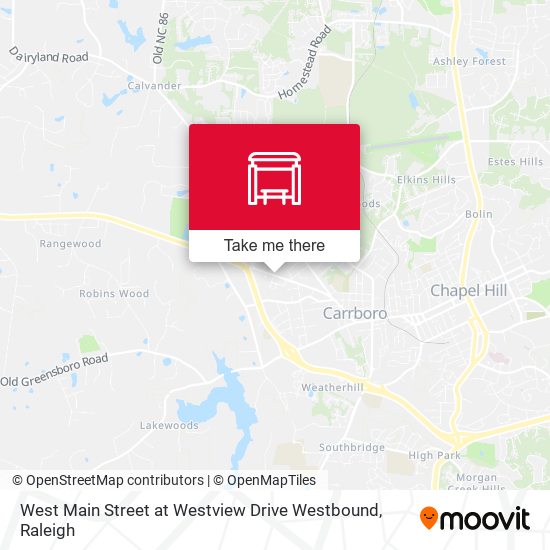 Mapa de West Main Street at Westview Drive Westbound