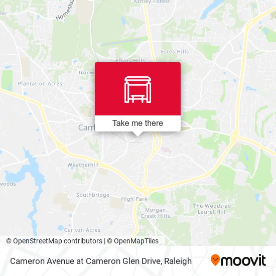 Cameron Avenue at Cameron Glen Drive map