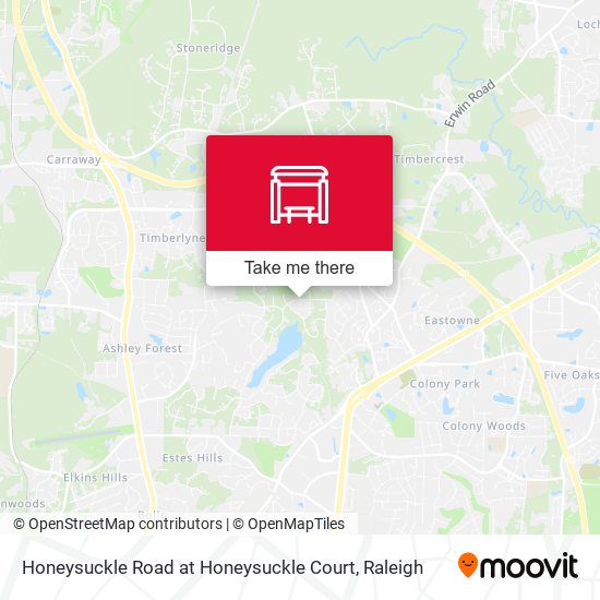 Honeysuckle Road at Honeysuckle Court map