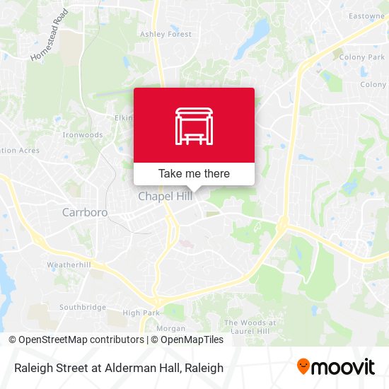 Raleigh Street at Alderman Hall map