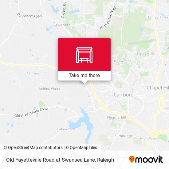 Old Fayetteville Road at Swansea Lane map