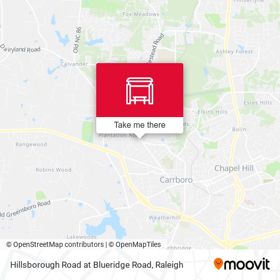 Mapa de Hillsborough Road at Blueridge Road