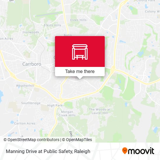 Manning Drive at Public Safety map