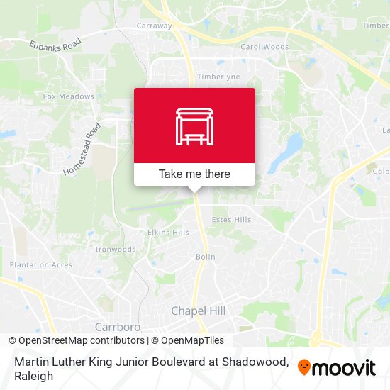 Martin Luther King Junior Boulevard at Shadowood map