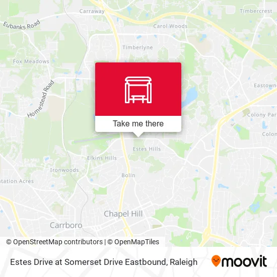 Mapa de Estes Drive at Somerset Drive Eastbound