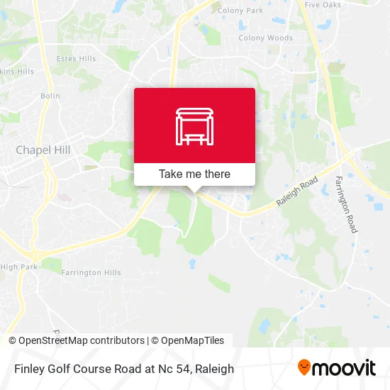Mapa de Finley Golf Course Road at Nc 54