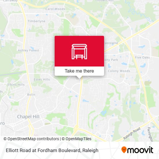 Elliott Road at Fordham Boulevard map