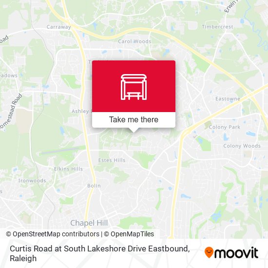 Curtis Road at South Lakeshore Drive Eastbound map