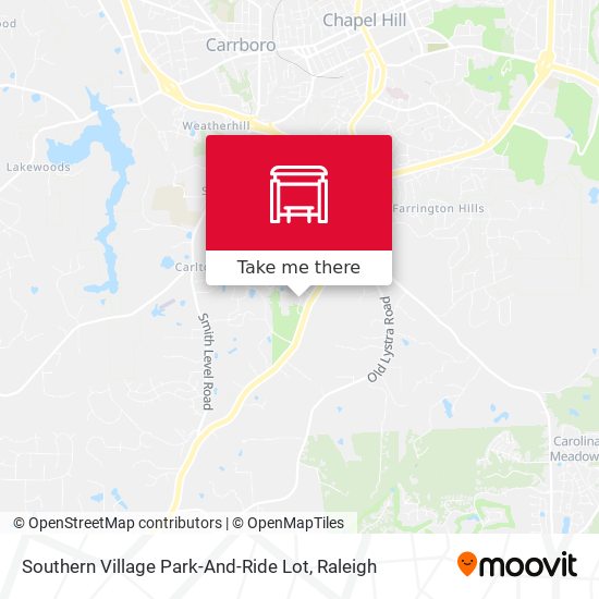 Southern Village Park-And-Ride Lot map