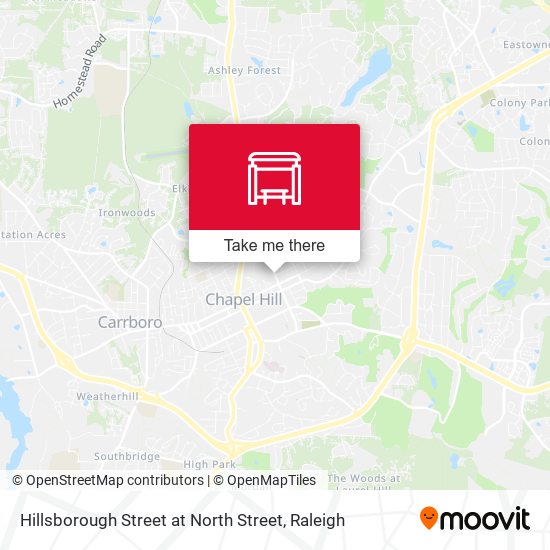 Hillsborough Street at North Street map
