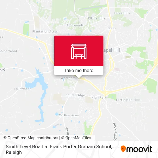 Smith Level Road at Frank Porter Graham School map