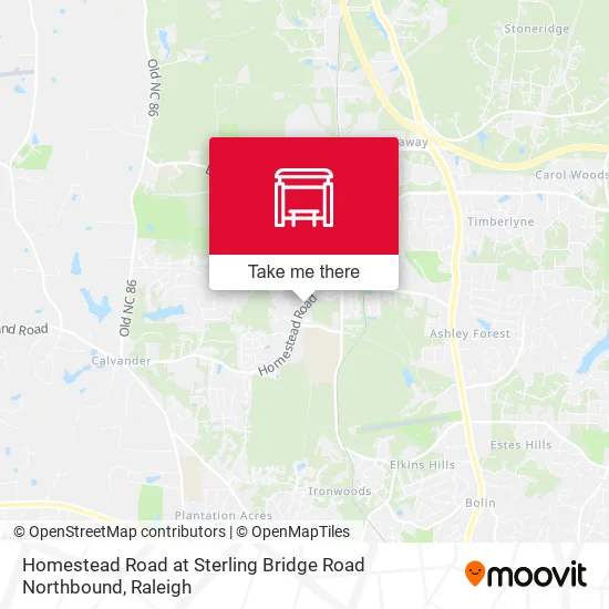 Mapa de Homestead Road at Sterling Bridge Road Northbound