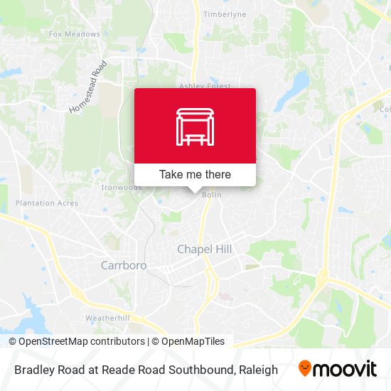 Bradley Road at Reade Road Southbound map