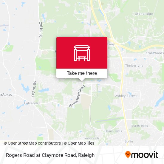 Rogers Road at Claymore Road map