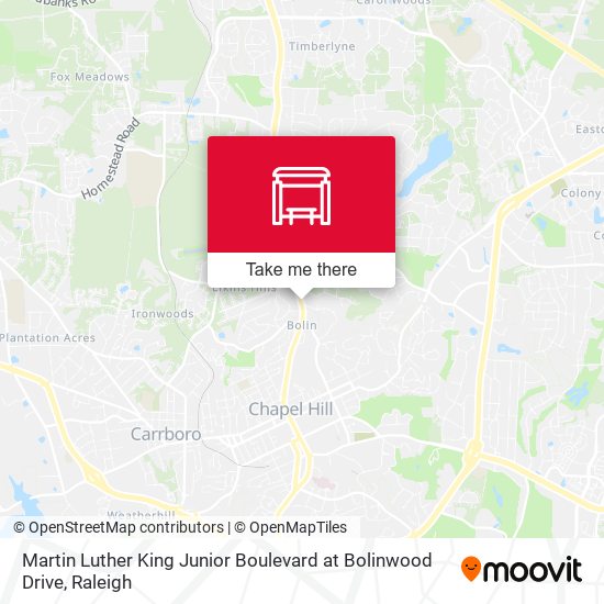 Martin Luther King Junior Boulevard at Bolinwood Drive map