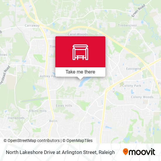Mapa de North Lakeshore Drive at Arlington Street