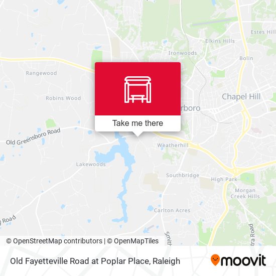 Mapa de Old Fayetteville Road at Poplar Place