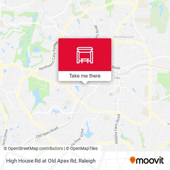 High House Rd at Old Apex Rd map