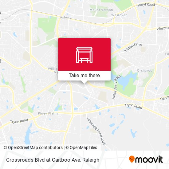 Crossroads Blvd at Caitboo Ave map