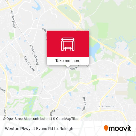 Weston Pkwy at Evans Rd Ib map