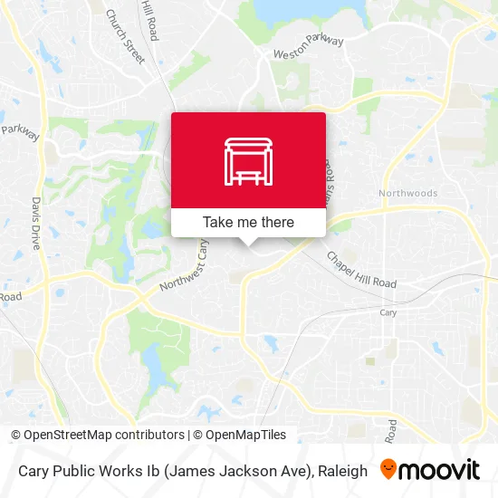 Cary Public Works Ib (James Jackson Ave) map