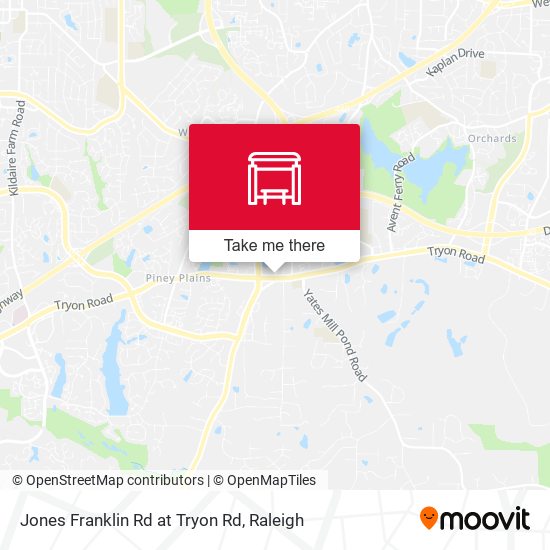 Mapa de Jones Franklin Rd at Tryon Rd