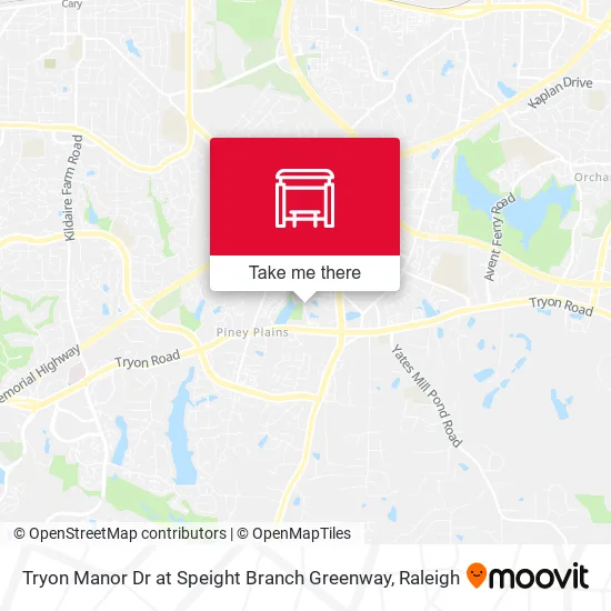 Mapa de Tryon Manor Dr at Speight Branch Greenway