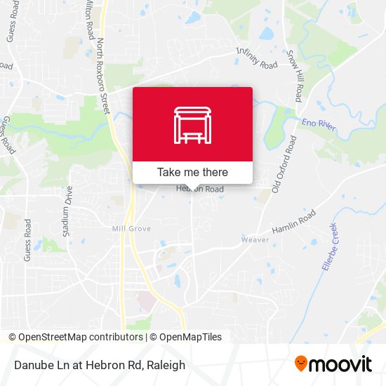 Danube Ln at Hebron Rd map