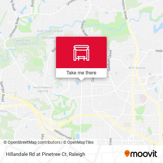 Hillandale Rd at Pinetree Ct map