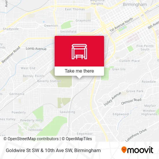 Mapa de Goldwire St SW & 10th Ave SW
