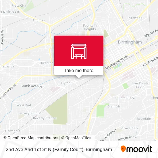 2nd Ave And 1st St N (Family Court) map