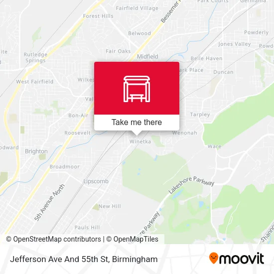 Mapa de Jefferson Ave And 55th St