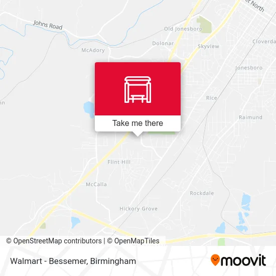 Walmart - Bessemer map