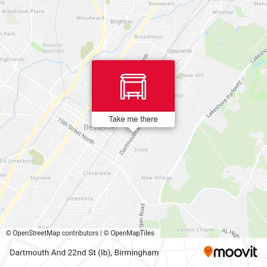 Dartmouth And 22nd St (Ib) map