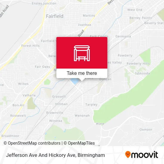Mapa de Jefferson Ave And Hickory Ave