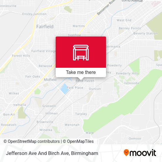 Mapa de Jefferson Ave And Birch Ave