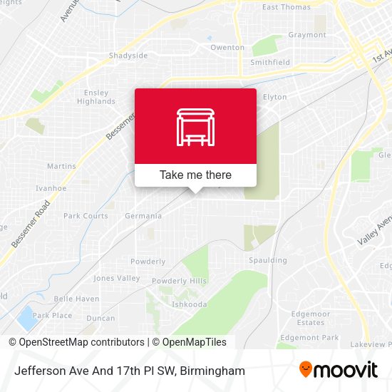 Jefferson Ave And 17th Pl SW map