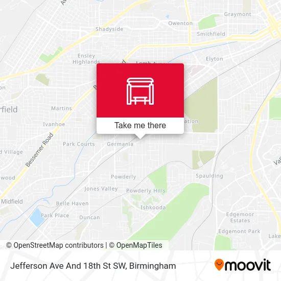 Jefferson Ave And 18th St SW map