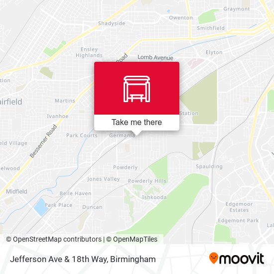 Mapa de Jefferson Ave & 18th Way