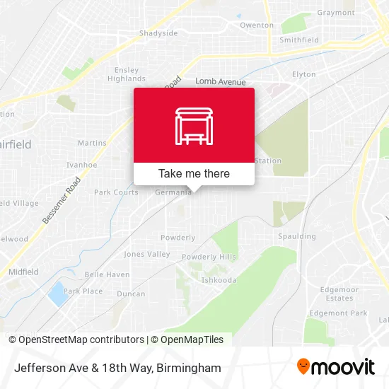 Mapa de Jefferson Ave & 18th Way