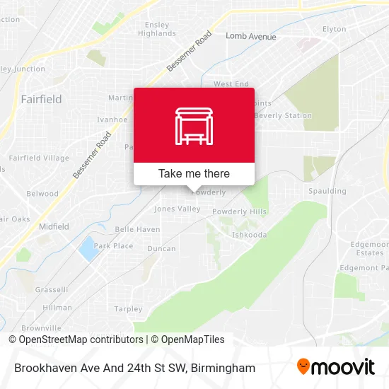 Brookhaven Ave And 24th St SW map