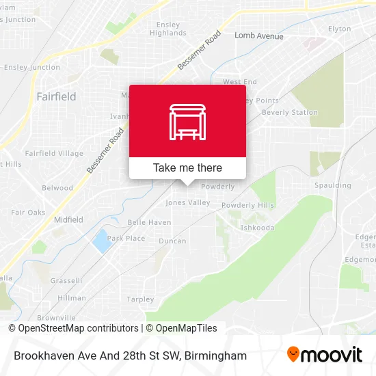 Brookhaven Ave And 28th St SW map