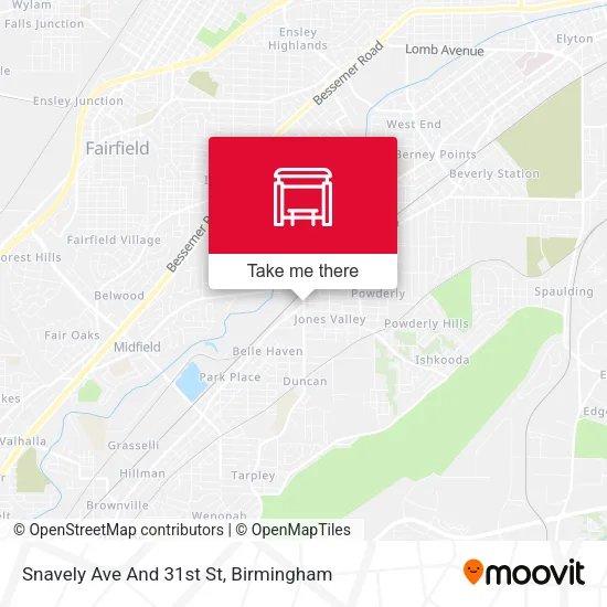 Mapa de Snavely Ave And 31st St