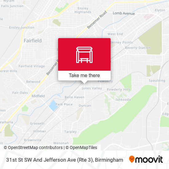 31st St SW And Jefferson Ave (Rte 3) map