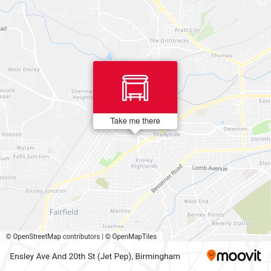 Mapa de Ensley Ave And 20th St (Jet Pep)