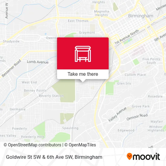 Mapa de Goldwire St SW & 6th Ave SW