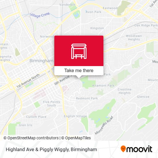 Highland Ave & Piggly Wiggly map