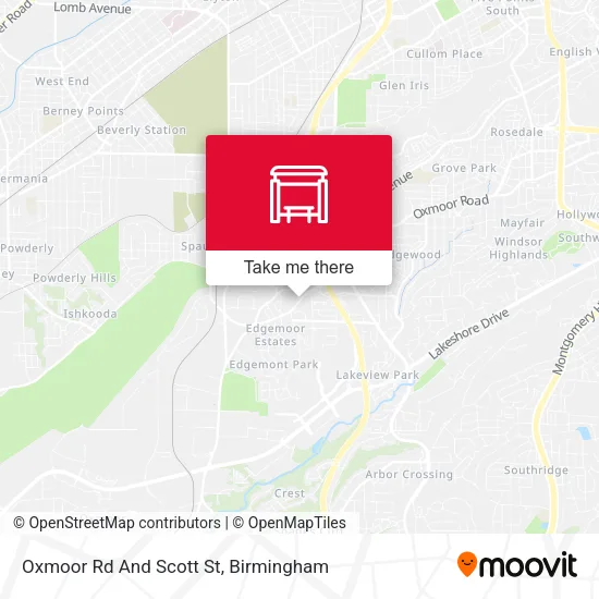 Mapa de Oxmoor Rd And Scott St