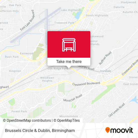 Brussels Circle & Dublin map